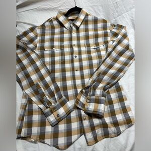 Boss Brown and White Plaid Casual Shirt